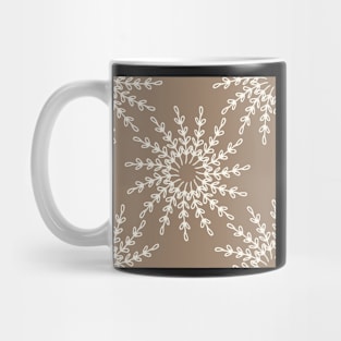 Foliage Pinwheel in soft coll brown and cream Mug